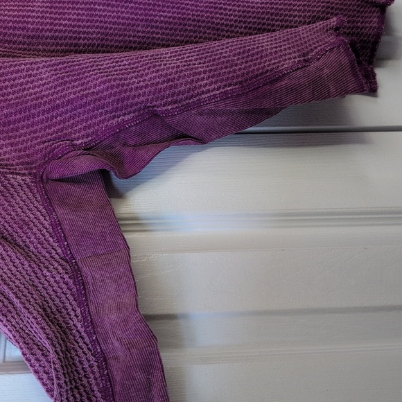 NEW Zenana Acid Wash Waffle Knit Shacket - Picture 6 of 7